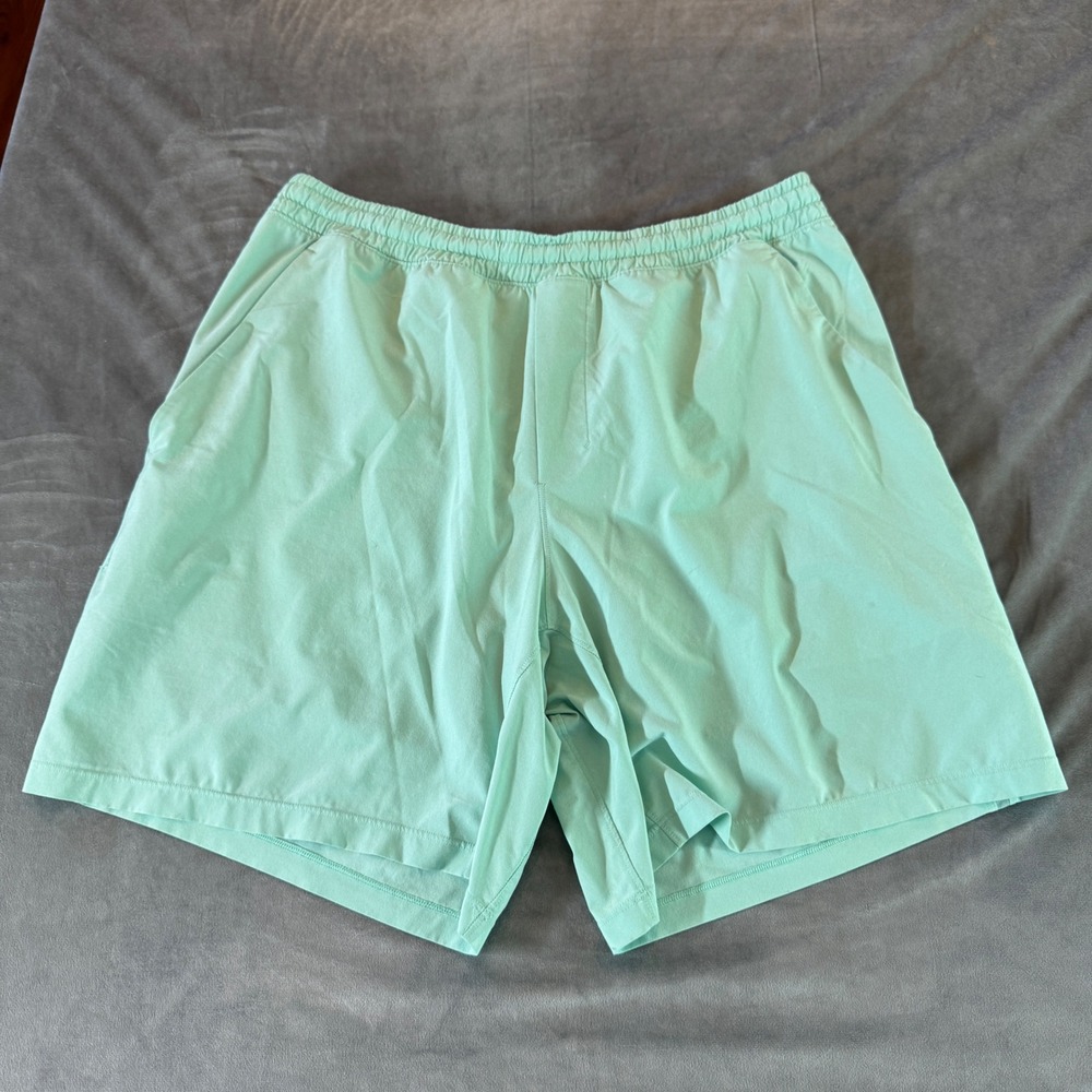 Lululemon Mens Pace Breaker 7" Short XL Mint Green Lined Athletic Training Sport